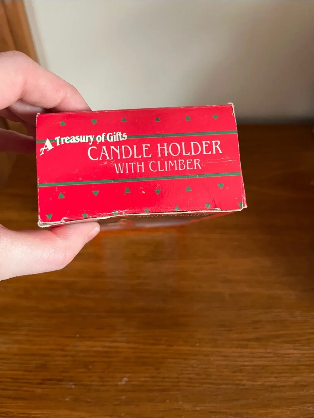 Holiday Candle Holder with Climbing Santa